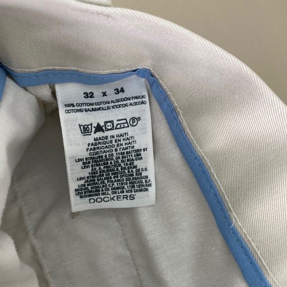 Mens Dockers Signature Classic Fit Khaki Pants Stone 32x34 - Picture 5 of 9